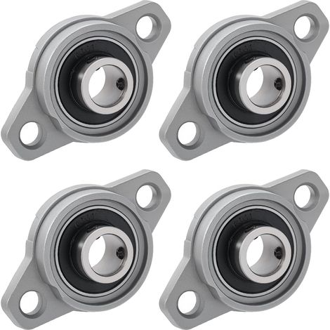 4 Pièces Roulements à bride, Diamètre intérieur 12mm, Alliage de zinc, Alignement automatique, Pour machines industrielles (1/5)