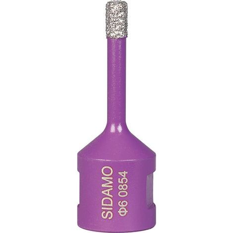 Sidamo – Trépan diamant à sec M14 Ø6 mm – Perçage pour céramique, marbre et granit – Longueur utile 35 mm – Vitesse max 12 200 tr/min (1/2)