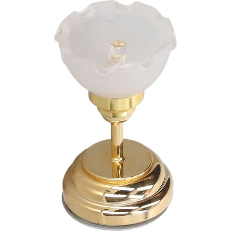 Plafonnier miniature innovant en forme de fleur blanche pour maison de poupée (échelle 1:12), mini-lampe LED lumineuse et éclatante, décoration pour maison de poupée (1/5)
