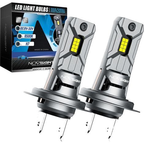 Bombillas para faros de coche, 60 W de potencia, 12000 lúmenes de brillo, H7 (1/5)