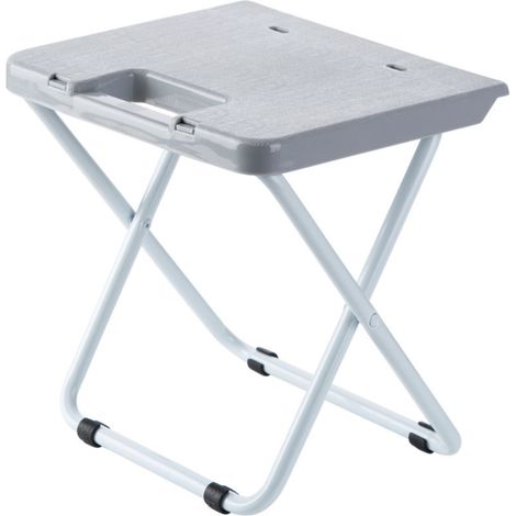 Liquidation Chaise pliante Yuoaen, petite chaise pliante portable en plastique gris pour la maison, idéale pour le jardin et la terrasse. (1/5)