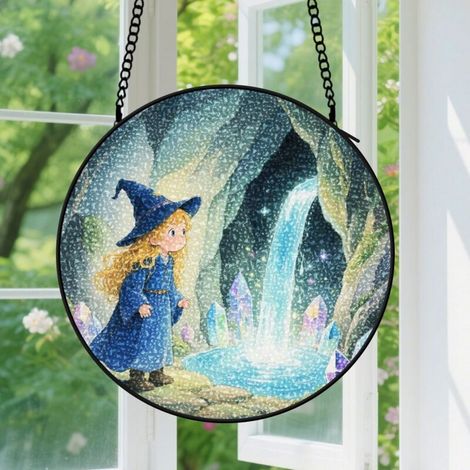 Capteur de Soleil en Vitrail Décoration Spirituelle pour Maison 20cm (1/4)
