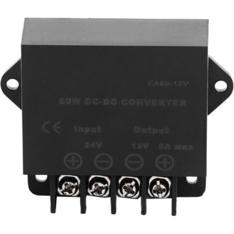 Convertisseur électrique pour voiture 5A 24V vers 12V CC, transformateur d'alimentation pour véhicule (1/5)
