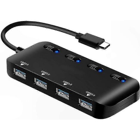 Hub USB 3.0 Multiprise Informatique Connecteur Multiple Haute Vitesse pour PC Design Compact pour Connectivité Optimale (1/5)