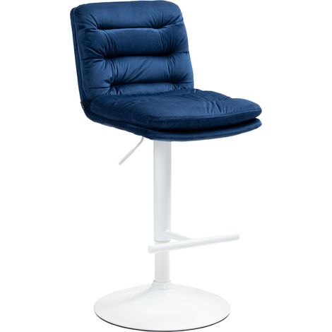 Barhocker Damar Samt blau weiß