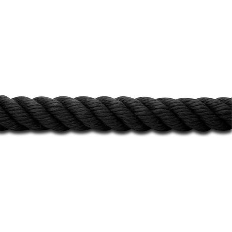 Corde à Rampe Polypropylène Diamètre 32 mm 4 Torons bobine de 20 m Noir