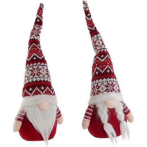 Boule de Noël Décoration Intérieure Gnome Blanc Rouge 16 x 11 x 42 cm (2 Unités) (1/5)