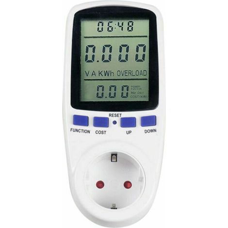 Green Mobility-Prise Compteur d'Énergie Numérique, Consommation d'Énergie avec 7 Mode et l'écran LCD, Prise de Consommation Electrique Surveillance de l'Énergie pour les Gros Appareils Électriques 160 (1/5)