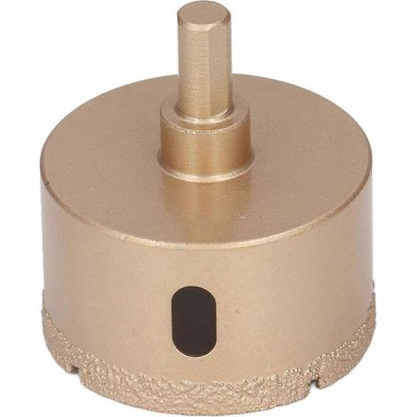 Scie cloche diamantée en acier au carbone, foret pour carrelage en porcelaine et verre, queue triangulaire, 60 mm (1/4)