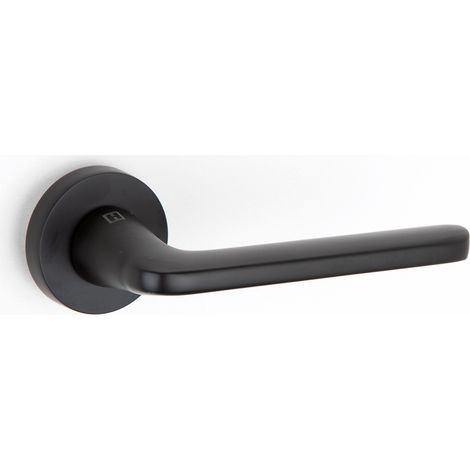 Manilla roseta puerta interior aluminio negro RS-310 (1/5)