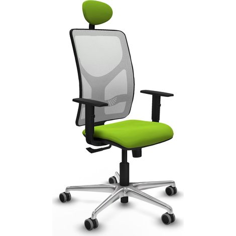 Silla de oficina piqueras y crespo Motilla cuero sintético pistacho (1/2)