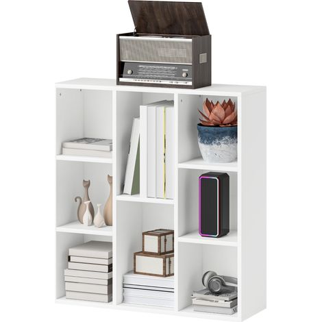 Réfrigèreur, étaggere avec 8 niveaux, étagère de stockage, étagère de cuisine pour le salon, la chambre à coucher, le bureau. Couleur blanche. (1/4)