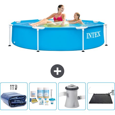 Piscine Intex Cadre Rond - 244 x 51 cm - Bleue - Incluse Accessoire CB4 (1/5)