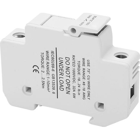 Gleichstrom-1-poliger 32-A-Leistungsschalter, DIN-Schienen-Sicherungshalter für Photovoltaikanlagen, Kombinationsgehäuse, 1000 V, 6 W (1/5)