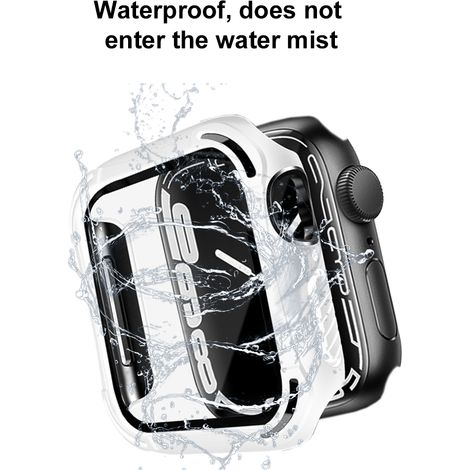 Boîtier étanche avec protection d'écran PC+TPU, compatible avec iWatch S7/8 (1/4)