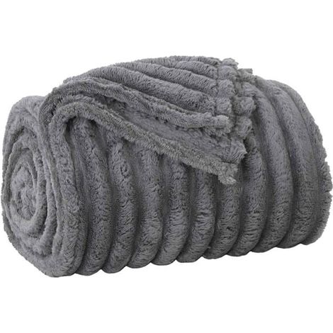 Couverture en laine gris foncé, 150 x 130 cm (1/5)