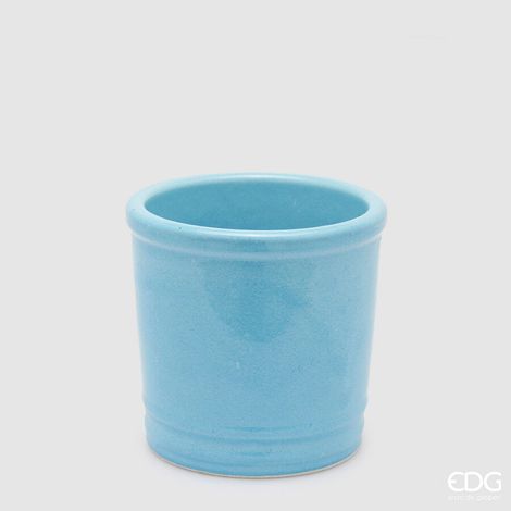 EDG Enzo De Gasperi Vaso Glaze Cilindro Celeste Ceramica 18 cm (1/3)