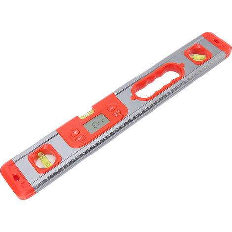 Niveau numérique en alliage d'aluminium, 4x90°, 2x180°, niveau électronique professionnel pour mesures, rouge (1/5)