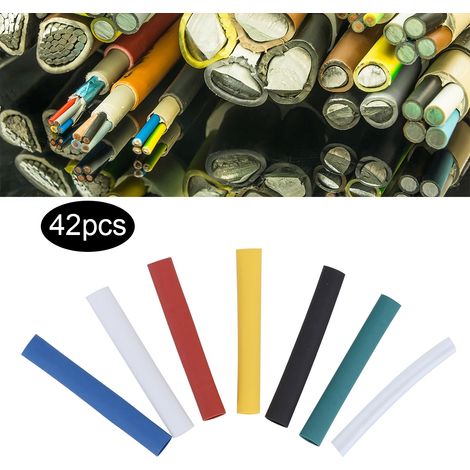 42 Stück Schrumpfschläuche zum Schutz von Datenkabeln, 6/3 mm, wasserdicht (1/5)