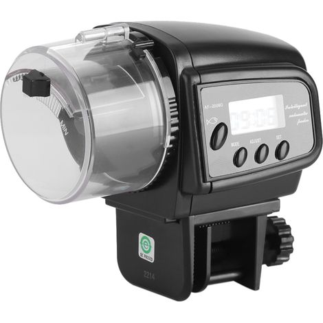 Distributeur automatique de nourriture pour aquarium avec minuteur et écran LCD numérique pour poissons (1/5)