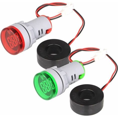 Mini Ampèremètre Numérique à LED, AC 0-100A Testeur d'ampérage Numérique Moniteur d'ampèremètre Indicateur de Signal LED Panneau Lumineux (Rouge/Vert) (1/5)