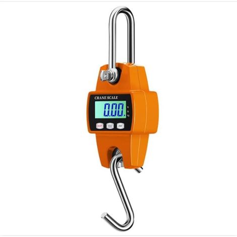 Balance de grue numérique, balance électronique suspendue 300 kg 660 lb, balance suspendue industrielle avec capteur précis, mini balance LCD portable avec crochet pour usine de ferme de chasse (1/5)