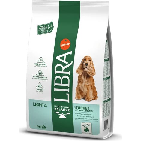 Libra Adult Light à la dinde et aux céréales complètes - Aliment léger pour chiens