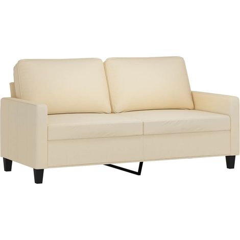 Divano a 2 Posti Crema 140 cm in Tessuto vidaXL 250726