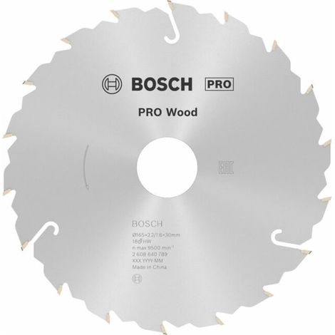 Lame de scie circulaire Bosch PRO Wood 165 x 2,2 x 30 mm - 2608640789