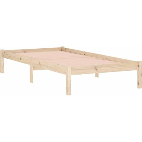 Estructura de cama sin colchón madera maciza de pino 100x190 cm vidaXL (1/4)