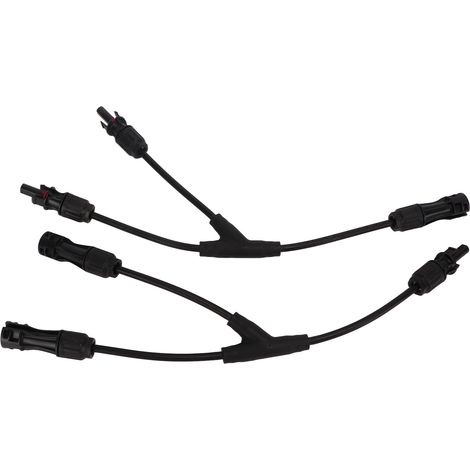 2 Stück Solar 2-zu-1-Adapter IP68 wasserdicht, flammhemmend, PV-Y-Abzweig-Parallelverbinder, Solarmodul-Parallelkabel (1/5)