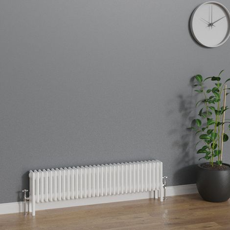 WarmeHaus Traditional Radiator 300x1460mm White 4 Column Heater (1/5)
