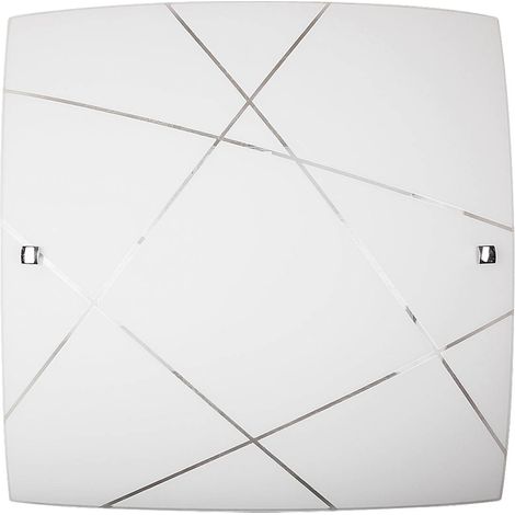 éclairage de plafond verre métallique Phaedra blanc B: 40cm H: 40cm (1/3)
