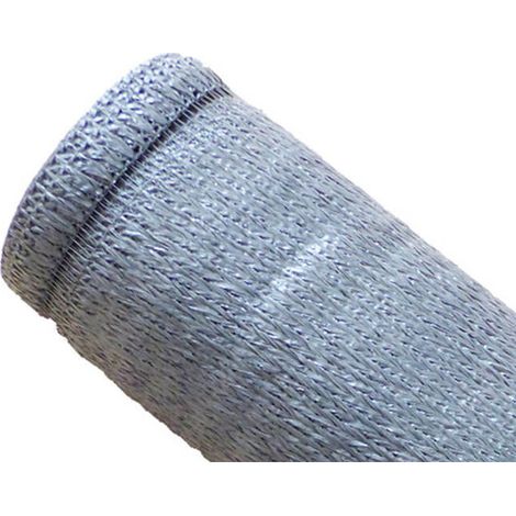 Brise-vue 100% - Gris clair - 230gr/m² - Boutonnières 1.5m x 5m Gris Clair
