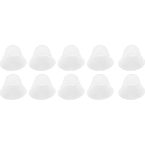 10 Embouts en Silicone Souple pour Amplificateurs Auditifs, Dômes de Remplacement Blancs (1/5)