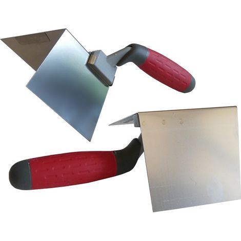 L'Outil Parfait – Spatule d'angle intérieur – Lame inox anti-trace 10 x 12 cm – Manche composite – Embout de frappe incassable