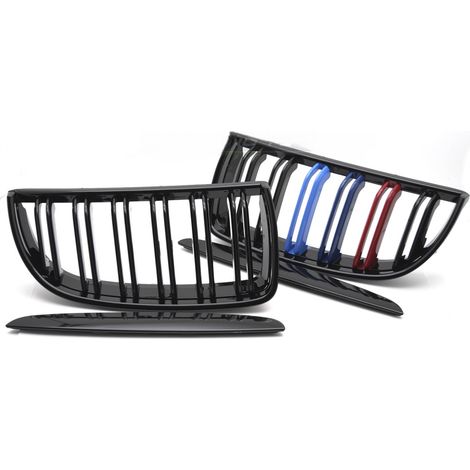 Calandre Avant BMW Serie 3 E90/E91 de 2005 a 2008 Noir Brillant 3 couleurs-42528323 (1/5)