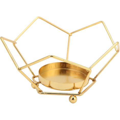 Candle Holder Nordic Simple Geometric Iron Frame Metal Craft Electroplating Candle Holder Ornament (1/5)