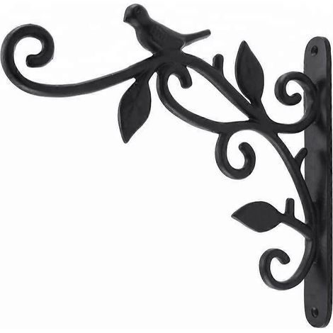 Crochets suspendus en fonte pour paniers à fleurs, supports pour mangeoires à oiseaux, lanternes, jardinières, pots et carillons éoliens (1/5)