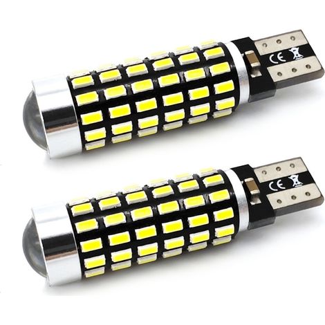 bombillas LED W5W T10 12-24 V, lente CANBUS, 750 lm, color blanco (1/5)