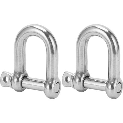 Lot de 2 manilles à vis M14 en acier inoxydable 304, robustes, en forme de D, pour bracelets en paracorde (1/5)