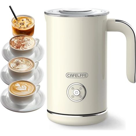Mousseur à lait électrique 4 en 1 - Mousseur à lait automatique pour chaud et froid - Machine à mousse électrique pour café, latte, cappuccino, blanc (1/5)