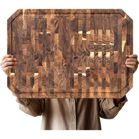 Grande Planche a Decouper Bois d'Acacia (56 x 40,5 x 3,5 cm) (1/5)