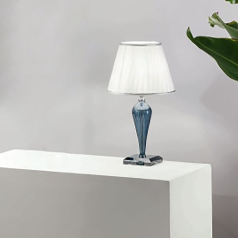 Lampada da tavolo VILLA in vetro lavorato a mano Ottanio 25x47 cm (1/2)