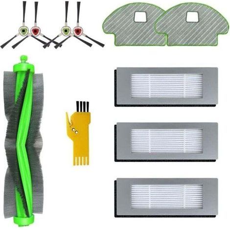 Kit de accesorios para iRobot Roomba Combo R111840 R1138 Robot Aspirador Piezas de Repuesto 10 Paquetes 1 Cepillo Rodante, 3 Filtros, 4 Cepillos Laterales, 2 Mopas de Franjas (1/4)