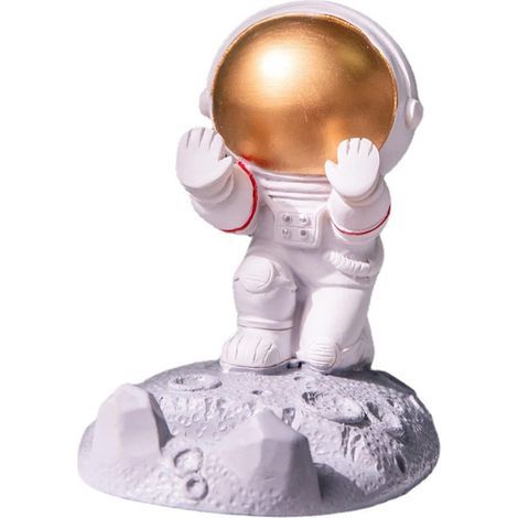 Soporte para teléfono móvil para tablet, soporte para teléfono para salpicadero de coche con forma de astronauta de dibujos animados, alfombrilla protectora para teléfono (1/5)