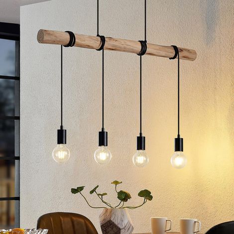 [GEBRAUCHT] B-Ware Lindby Ferris Hängeleuchte Hängelampe Pendelleuchte Deckenlampe Holz 4 Fl. 557