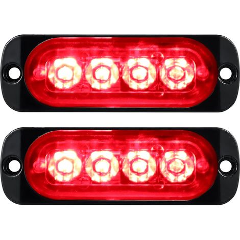 Feu de Penetration Lumière Stroboscopique 12V 24V Rouge Auto (1/5)