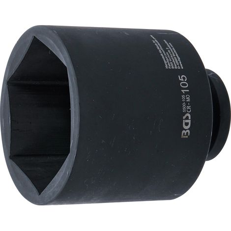 BGS  Llave  de  impacto  hexagonal  profunda  Accionamiento  cuadrado  interior  25  mm  (1")  SW  105  mm  -  5500-105 (1/4)
