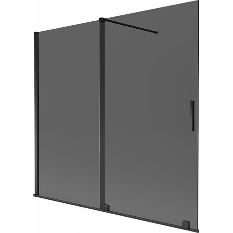 Mexen Velar Duschwand 2-flügelig verschiebbar 170 x 150 cm, Grafit, Schwarz - 896-170-000-41-70 (1/2)